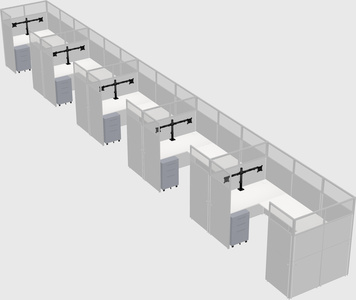 U-shaped cubicle