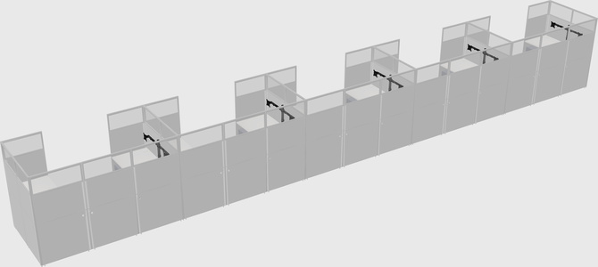 U-shaped cubicle