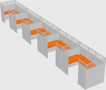 U-shaped cubicle