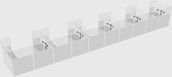 U-shaped cubicle