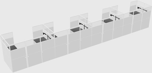 U-shaped cubicle