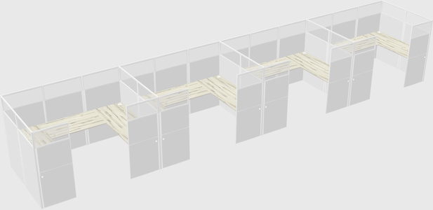 Cabine en u