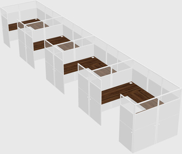 U-shaped cubicle