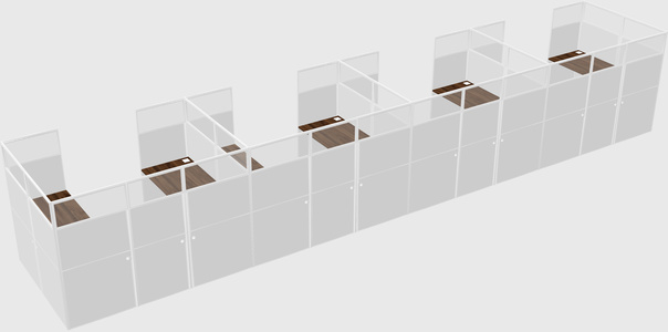 U-shaped cubicle