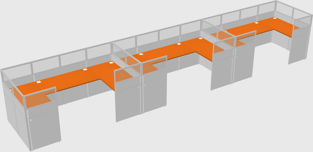 U-shaped cubicle
