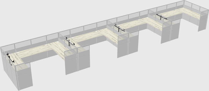 U-shaped cubicle