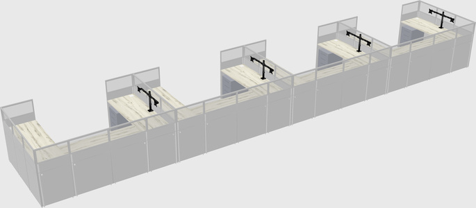 U-shaped cubicle