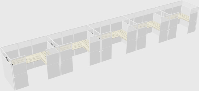 U-shaped cubicle
