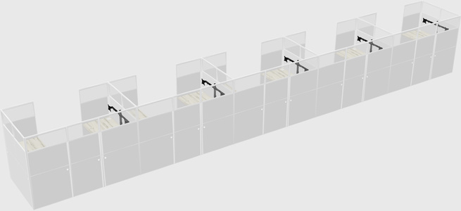 U-shaped cubicle