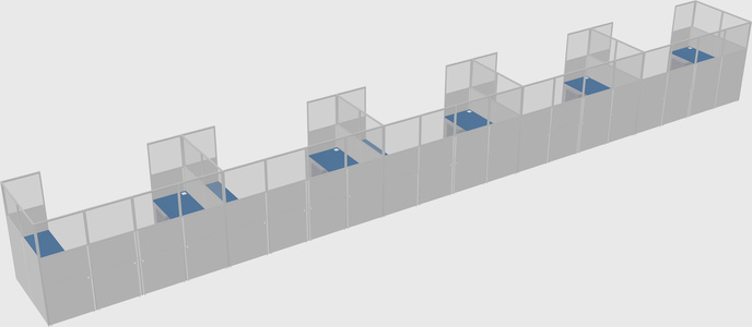 U-shaped cubicle