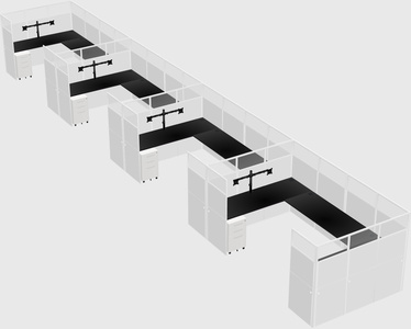 U-shaped cubicle
