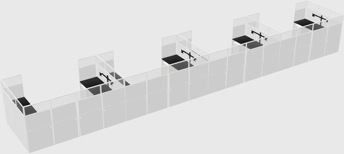 U-shaped cubicle