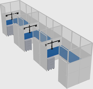 U-shaped cubicle