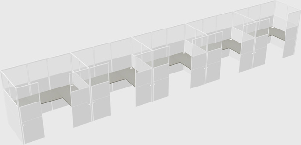 U-shaped cubicle