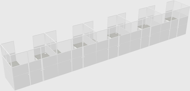U-shaped cubicle