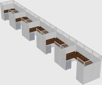 U-shaped cubicle