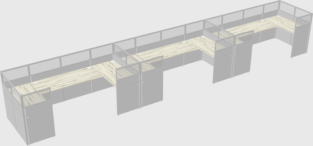 U-shaped cubicle