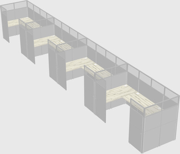 U-shaped cubicle