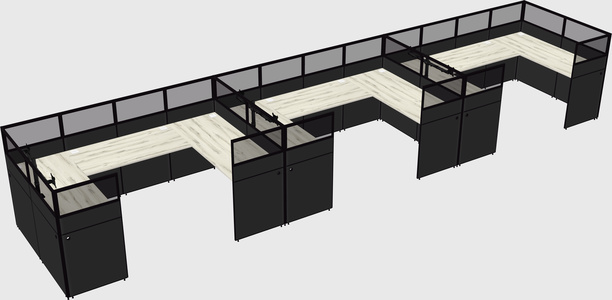 U-shaped cubicle
