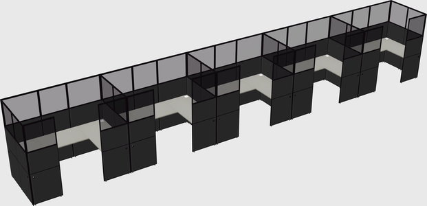 U-shaped cubicle