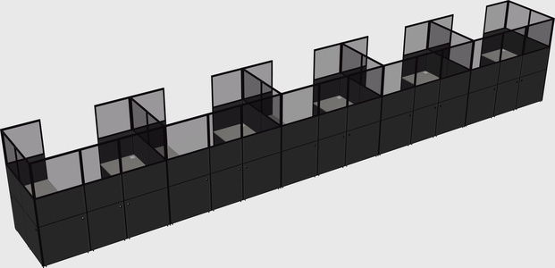 U-shaped cubicle