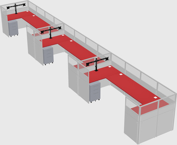 U-shaped cubicle