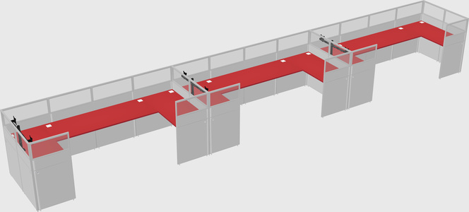 U-shaped cubicle