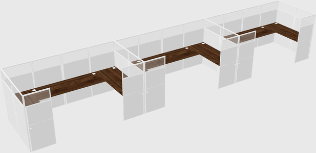U-shaped cubicle