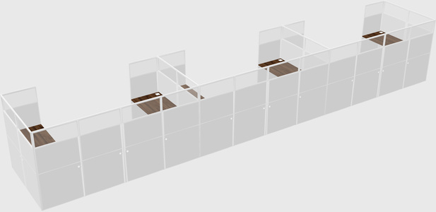 U-shaped cubicle