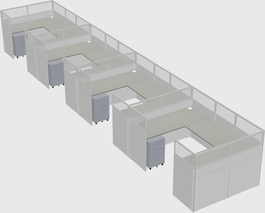 U-shaped cubicle