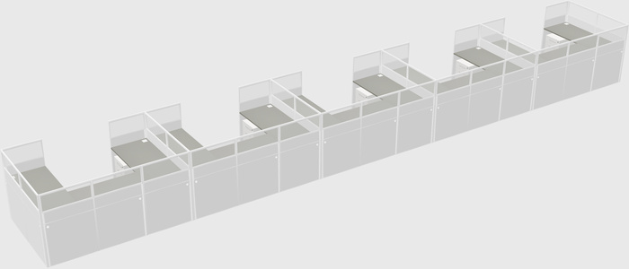 U-shaped cubicle
