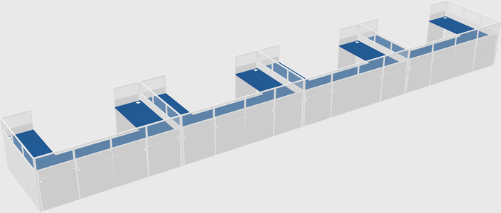 U-shaped cubicle