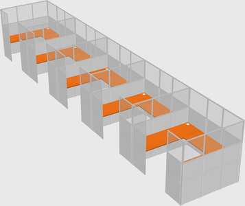 U-shaped cubicle