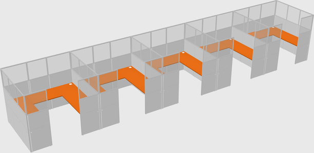 U-shaped cubicle