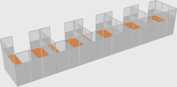 U-shaped cubicle
