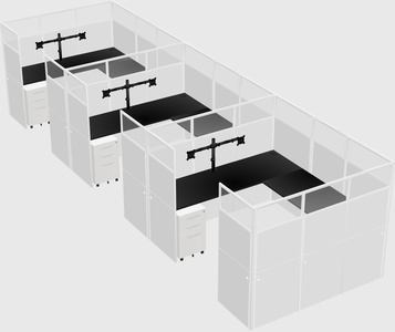 U-shaped cubicle