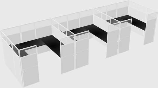 U-shaped cubicle