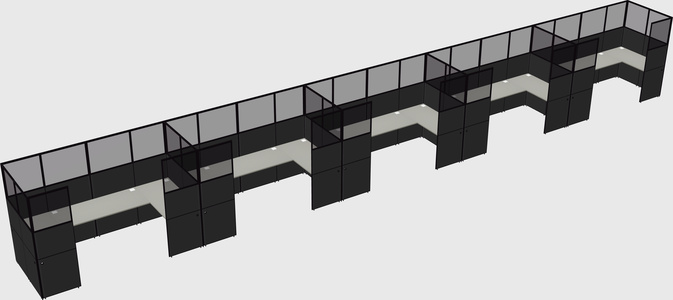 U-shaped cubicle