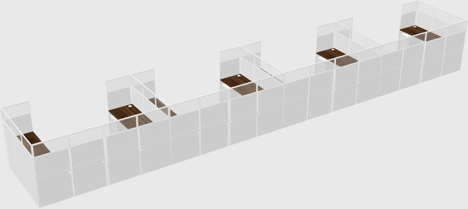 U-shaped cubicle