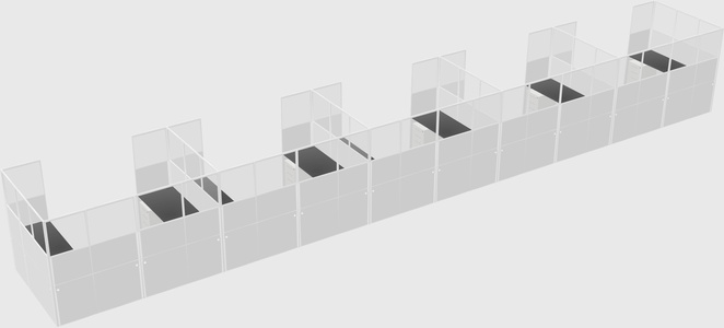 U-shaped cubicle