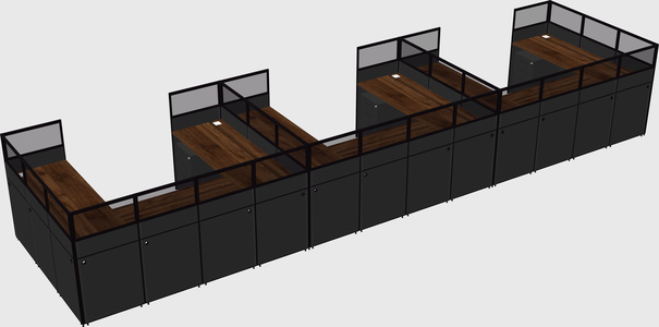 U-shaped cubicle
