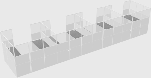 U-shaped cubicle