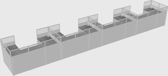 U-shaped cubicle