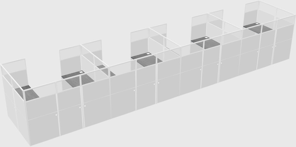 U-shaped cubicle