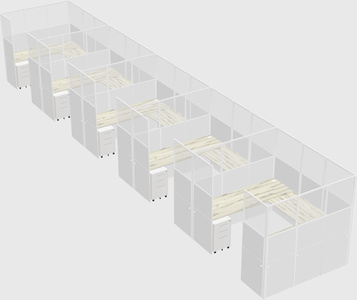U-shaped cubicle