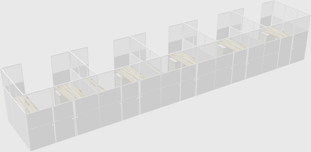 U-shaped cubicle