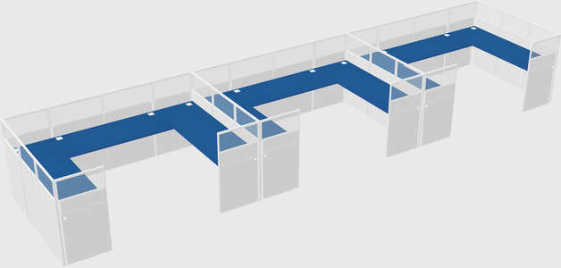 U-shaped cubicle