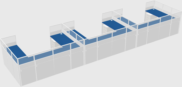 U-shaped cubicle