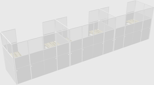 Cabine en u