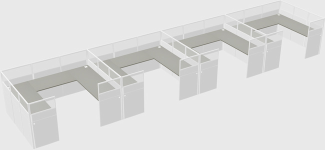 U-shaped cubicle
